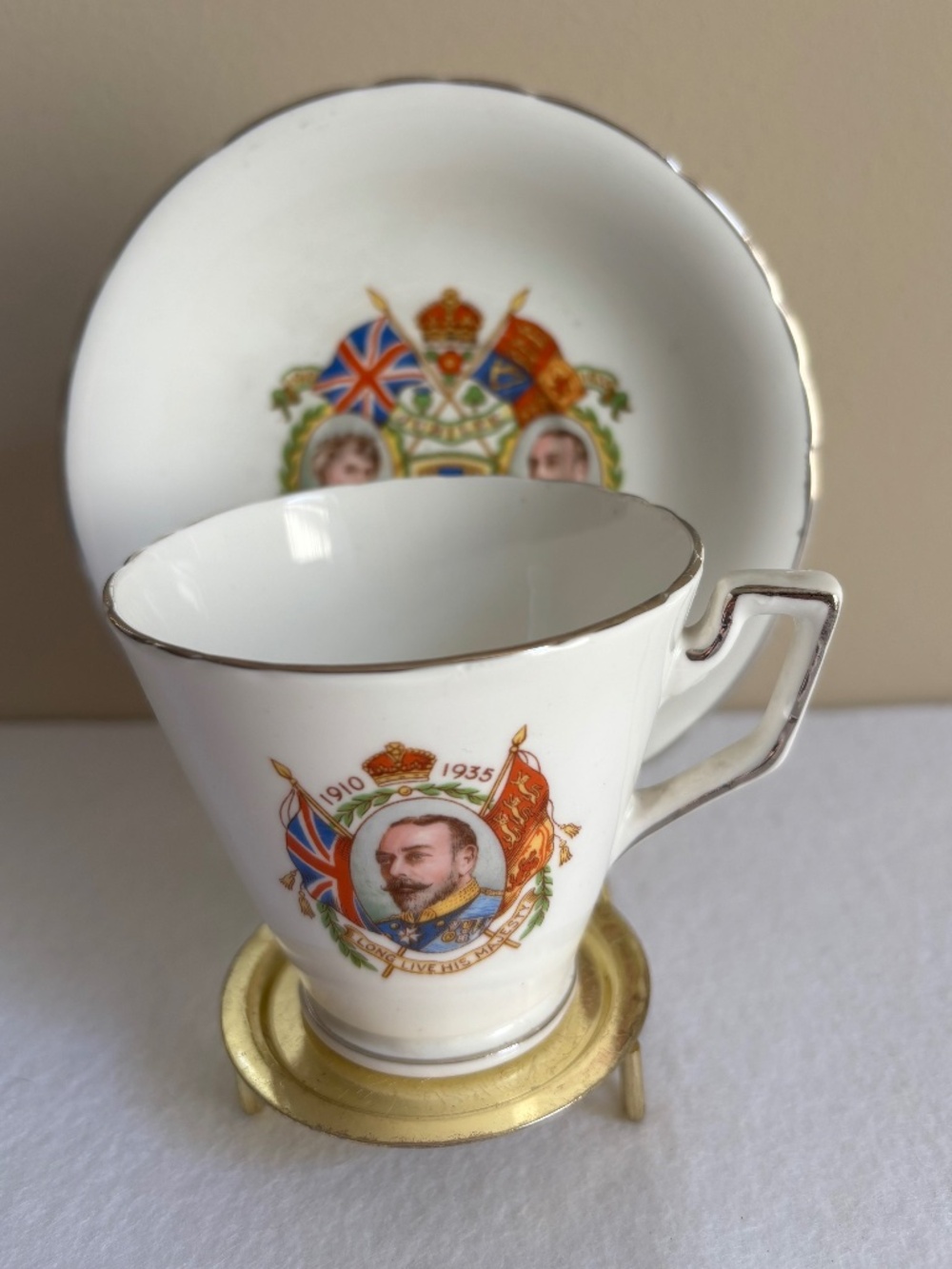 Vintage King George & Queen Mary Silver Jubilee Cup & Saucer